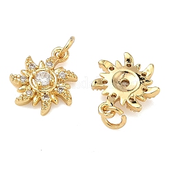 Brass Micro Pave Cubic Zirconia Pendants&nbsp;KK-A291-25B-G