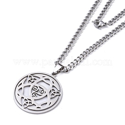 Non-Tarnish 201 Stainless Steel Pendant Necklaces&nbsp;NJEW-C042-01P