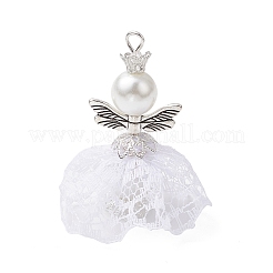 5Pcs 5 Styles Polyester Lace Pendants&nbsp;PALLOY-MZ00739