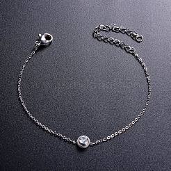 Simple Elegant Rhodium Plated 925 Sterling Silver Bracelet&nbsp;JB274A