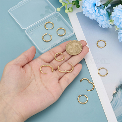 10Pcs Ion Plating(IP) 304 Stainless Steel Hoop Earrings for Women&nbsp;EJEW-ME0001-06