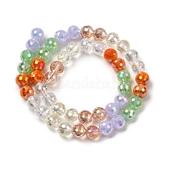 Electroplate Glass Beads Strands&nbsp;EGLA-D300-06-8mm-07