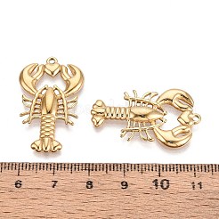 304 Stainless Steel Lobster with Heart Pendants&nbsp;STAS-T067-26G