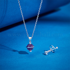 2Pcs 925 Sterling Silver Beadable Planet Pendant Bails&nbsp;STER-PH0003-78