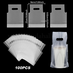 100Pcs HDPE Drink Carrier Packaging Bags for Delivery&nbsp;ABAG-WH0039-71A