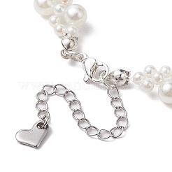 Glass Shell Pearl & ABS Plastic Imitation Pearl Beaded Bracelets for Women&nbsp;BJEW-JB10597