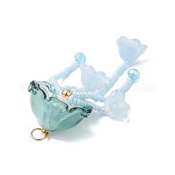 Glass Seed Beaded Jellyfish Big Pendants&nbsp;PALLOY-MZ01166