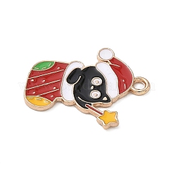 Christmas Alloy Enamel Pendants&nbsp;ENAM-I071-01KCG-06