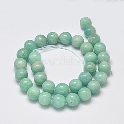 Grade AB Natural Amazonite Round Bead Strands&nbsp;G-M296-06-6mm