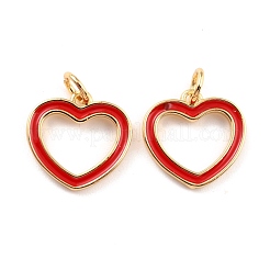 Real 18K Gold Plated Brass Enamel Charms&nbsp;KK-Z020-01
