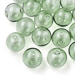 Transparent Blow High Borosilicate Glass Globe Beads&nbsp;GLAA-T003-09D