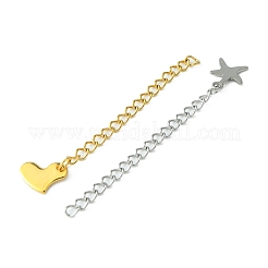 20Pcs 10 Style 304 Stainless Steel Curb Chain Extender&nbsp;STAS-FS0001-37