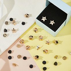 15 Bags Star with Word I Tried Alloy Lapel Pin Back Brooches for Backpack Clothes&nbsp;JEWB-DC0001-38LG