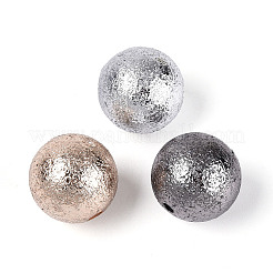 Textured Plating Opaque Acrylic Beads&nbsp;PACR-T019-02M