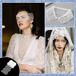 Polyester Lace Trim&nbsp;OCOR-WH0111-142B