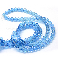 Baking Paint Transparent Glass Round Bead Strands&nbsp;DGLA-Q022-8mm-06