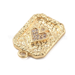 Brass Micro Pave Cubic Zirconia Pendants&nbsp;LS-KK-D283-30G-03