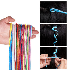 16 Bags 16 Style Metallic/Polyester/Organza/Yarn Cords Cords Hair Braiding String&nbsp;OHAR-KS0001-01