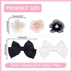 10Pcs 5 Styles Cloth Shoe Buckle Clips&nbsp;HJEW-HY00103