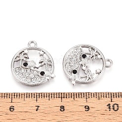 Alloy and Rhinestone Pendants&nbsp;PALLOY-T092-18A-P