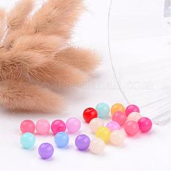 Mixed Color Imitation Jelly Acrylic Round Beads&nbsp;X-JACR-R001-8mm-M