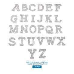 Alphabet Resin Rhinestone Patches&nbsp;DIY-TAC0005-45D