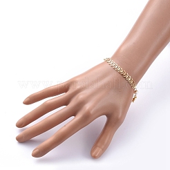 Brass Cobs Chain & Cable Chain Bracelets&nbsp;BJEW-JB05270