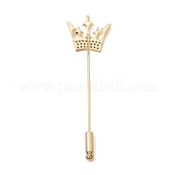 Brass Micro Pave Clear Cubic Zirconia Long Brooch Needle&nbsp;CU-CBAF606-01G