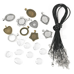 DIY Alloy Pendant Necklaces Making Kits&nbsp;DIY-TA0012-21