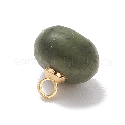 Natural Mixed Gemstone Rondelle Charms&nbsp;PALLOY-JF04864