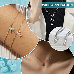 52Pcs 26 Styles Alloy Rhinestone Charms&nbsp;ALRI-ME0001-03