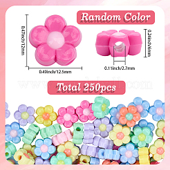 250Pcs Opaque Acrylic Beads&nbsp;OACR-SC0002-55