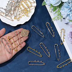 30Pcs 3 Colors Iron Safety Pin Brooch&nbsp;IFIN-SC0002-11