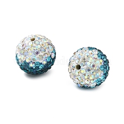Gradient Color Design Polymer Clay Rhinestone Beads&nbsp;CLAY-NH0001-03D