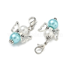 Glass Pearl Pendant Decoration&nbsp;HJEW-AL0038