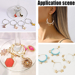 240Pcs 8 Styles 316 Surgical Stainless Steel Wine Glass Charms Rings&nbsp;STAS-BBC0009-38