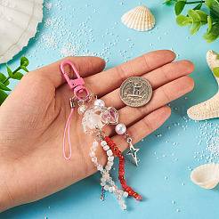Jellyfish Glass & Acrylic Pendant Decorations&nbsp;HJEW-TAC0033
