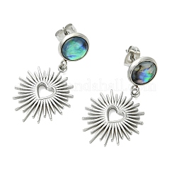 304 Stainless Steel Stud Dangle Earrings&nbsp;EJEW-JE07311-02