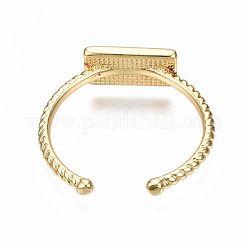 Brass Enamel Cuff Rings&nbsp;RJEW-N035-036-NF