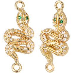 9Pcs Brass Micro Pave Cubic Zirconia Links/Connectors&nbsp;ZIRC-BBC0003-29