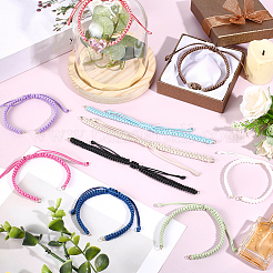10Pcs 10 Colors Korean Waxed Polyester Cord Braided Bracelet Making&nbsp;AJEW-SC0031-87