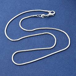 Brass Round Snake Chain Necklaces&nbsp;NJEW-BB10864-16