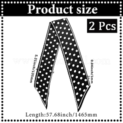 Polka Dot Pattern Imitated Silk Fabric Scarf for Women Girls&nbsp;AJEW-WH20006-266