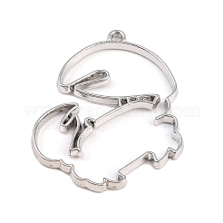 Zinc Alloy Open Back Bezel Pendants&nbsp;PALLOY-D580-05P-J