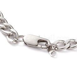 Tarnish Resistant Men's 304 Stainless Steel Cuban Chains Bracelets and Necklaces Jewelry Sets&nbsp;SJEW-JS01158