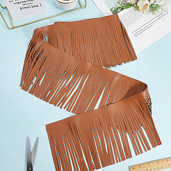 2M PU Leather Suede Fringe Trim&nbsp;AJEW-CY0001-58A-02