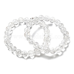 Natural Quartz Crystal Round Beads Stretch Bracelets for Women&nbsp;BJEW-L712-B03-8mm