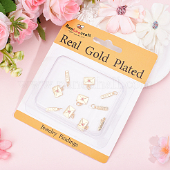 10Pcs 2 Styels Rack Plating Brass Charms with Jump Ring&nbsp;KK-BBC0023-61
