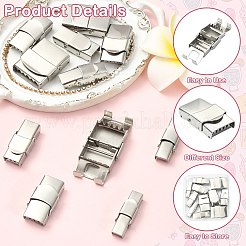 11Pcs 11 Styles Stainless Steel Watch Band Clasps&nbsp;STAS-CJ0003-41