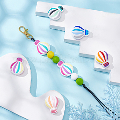 10Pcs 5 Colors Food Grade Eco-Friendly Silicone Focal Beads&nbsp;SIL-SC0001-07